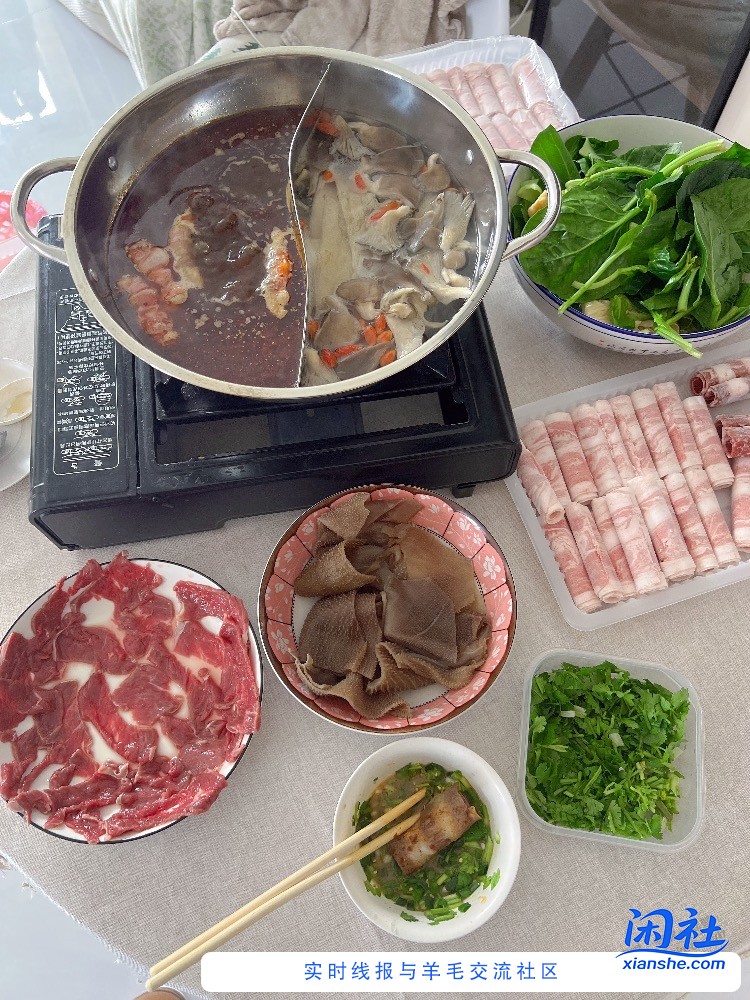 昨天买的一号店的羊肉真不错，开始吃了……