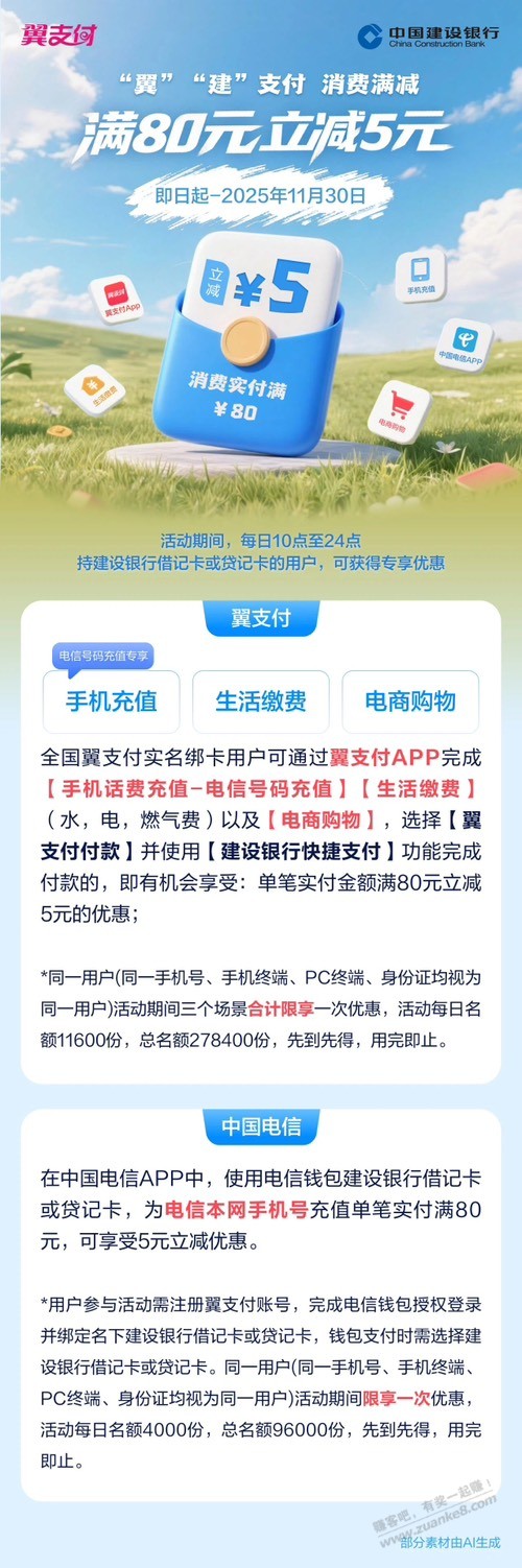 翼支付生活缴费