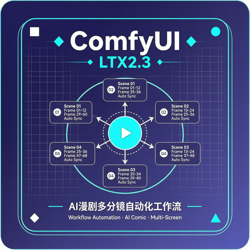 ComfyUI LTX2.3 AI漫剧多分镜自动化工作流